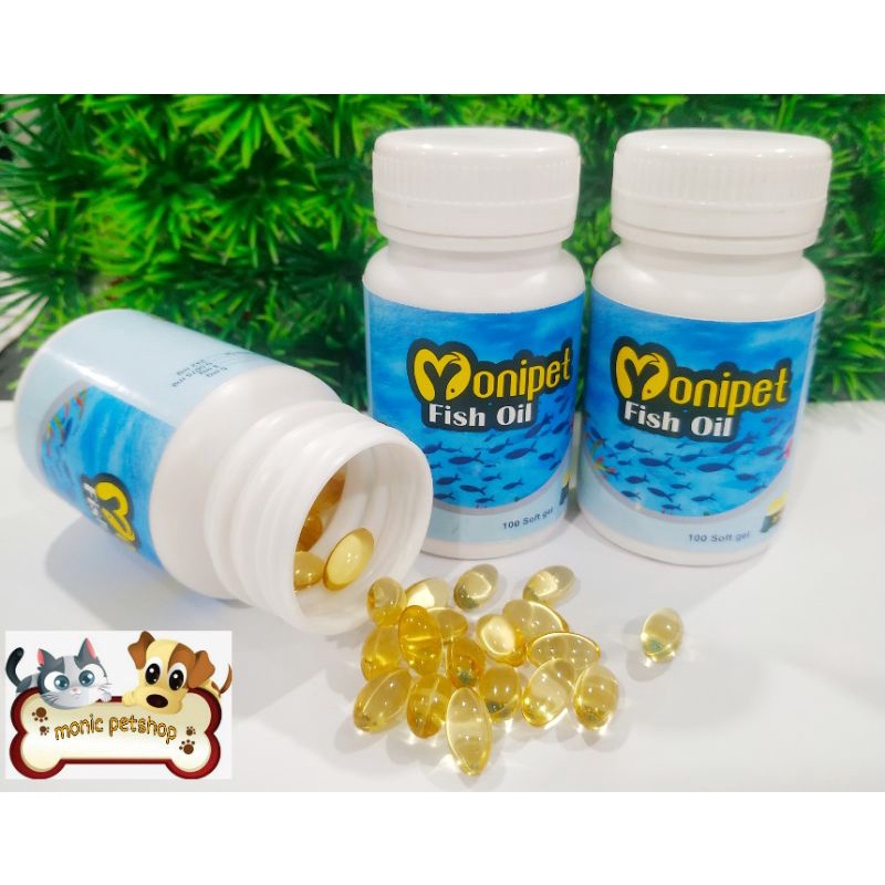 MONIPET FISH OIL isi 100 - MINYAK IKAN UNTUK KUCING