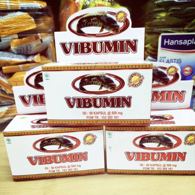 Vibumin.. Ekstraks ikan gabus isi 50 kapsul