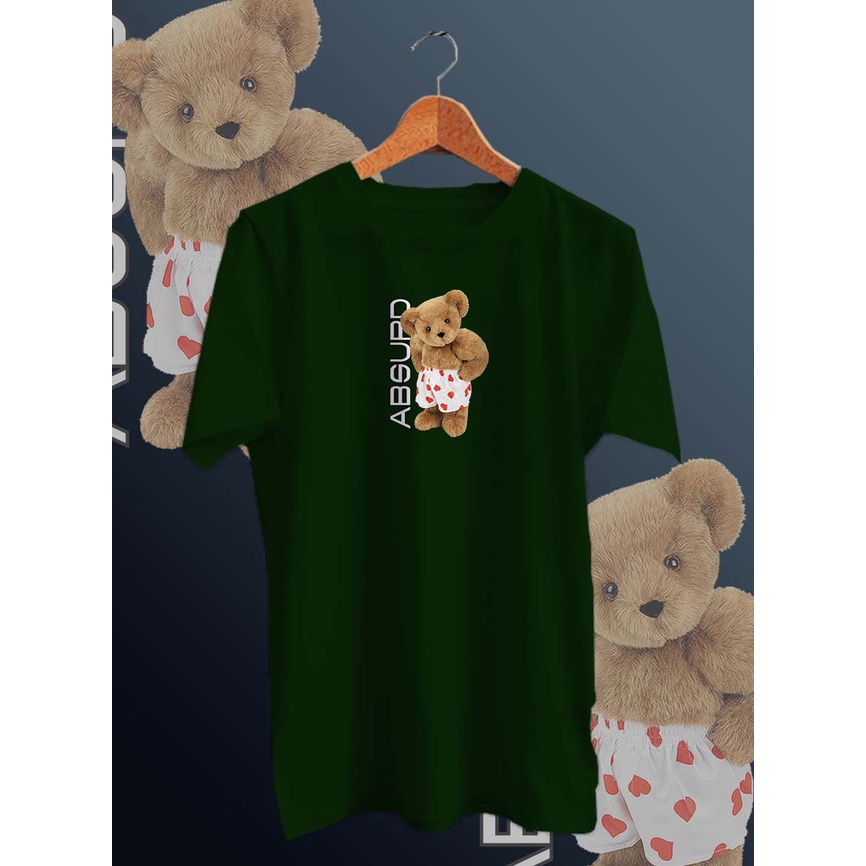 BAJU KAOS DISTRO PRIA DIGITAL PRINT BEAR ABSURB