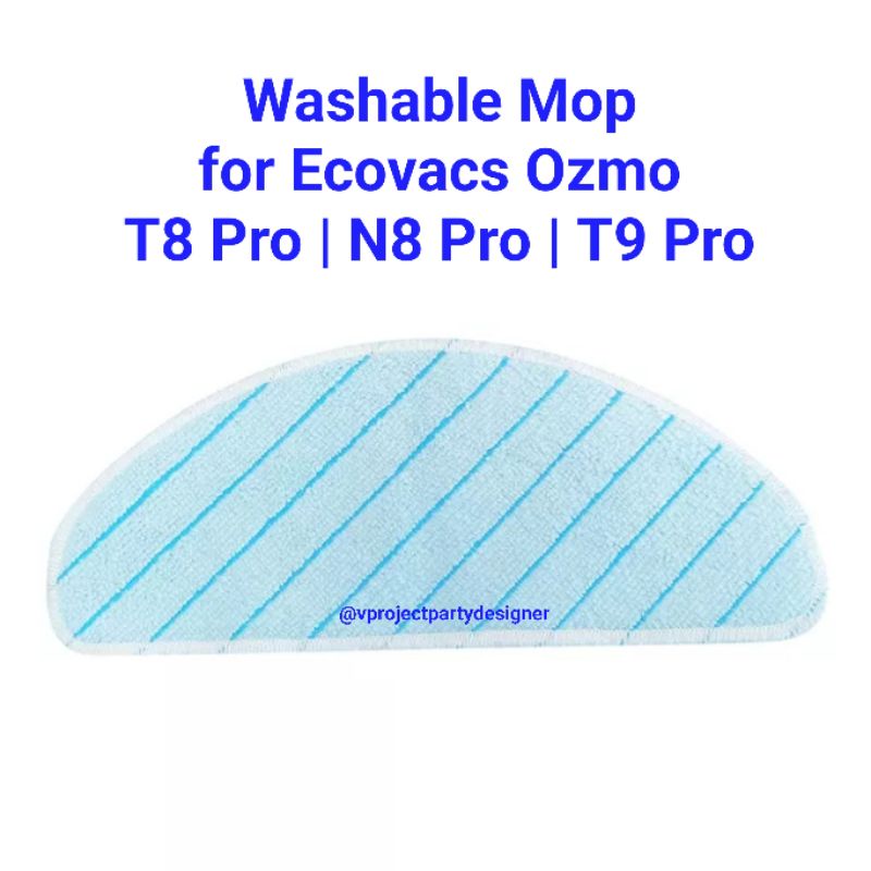 Kain pel Ecovacs Ozmo T8 pro, N8 pro, T9 pro, T8 aivi, T8, N8, T9 washable mop