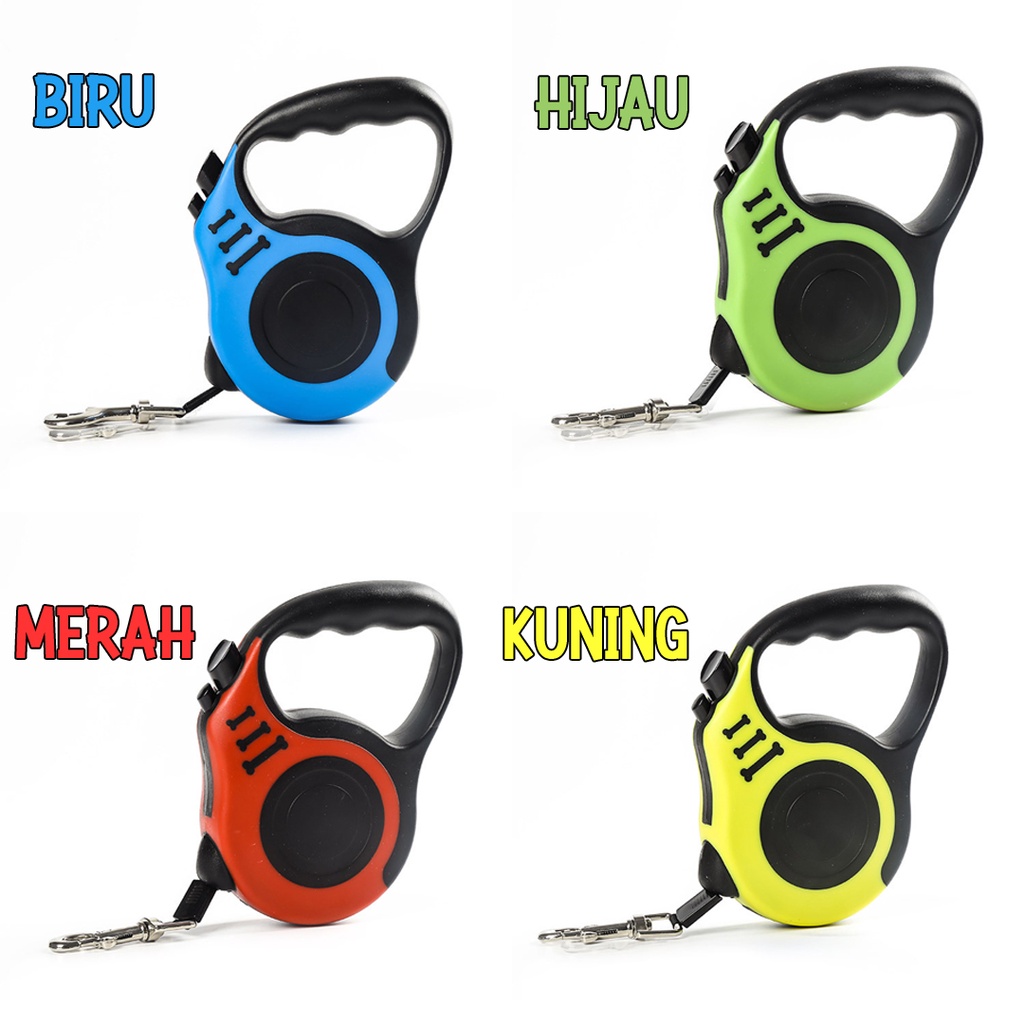 Tali Tuntun Hewan Panjang Otomatis / Retractable Pet Leash Dog Cat Doky