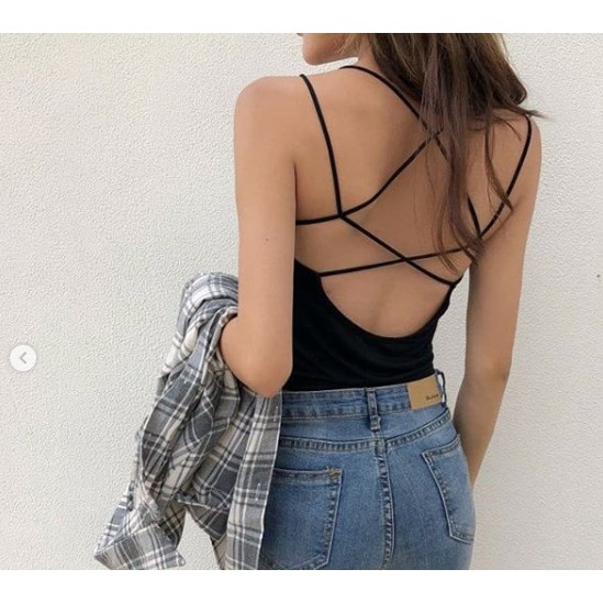 Backless Crop top , baju sexy