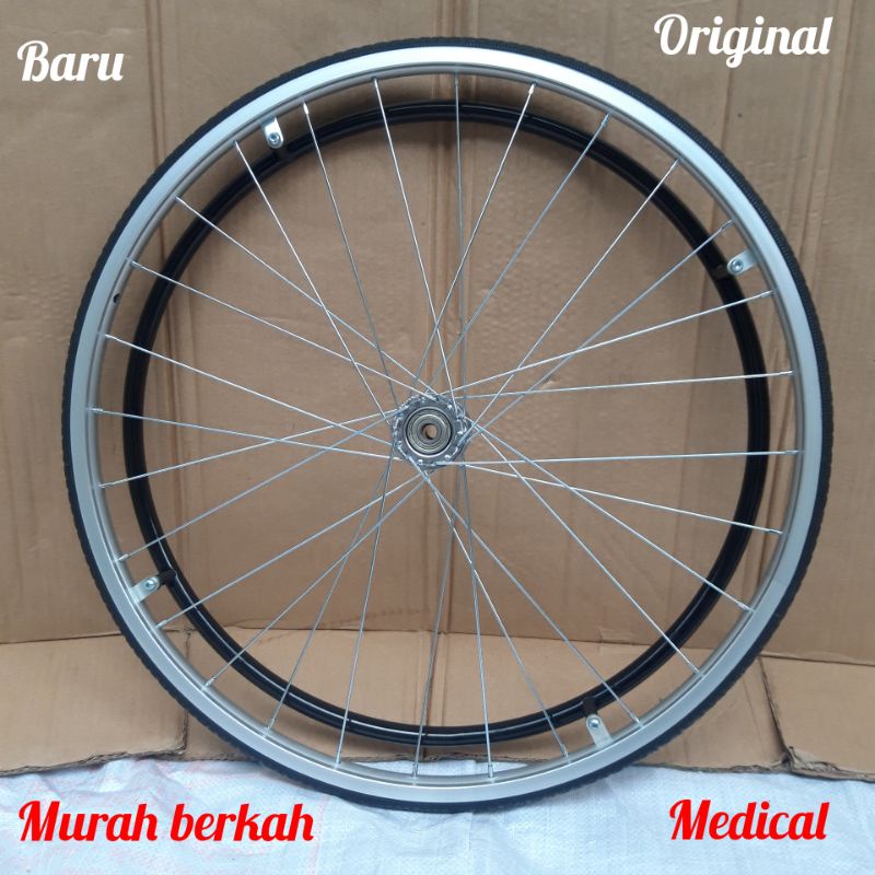 Velg + ban mati kursi roda ukuran 24 diameter velg 55 cm tinggal pasang super murah