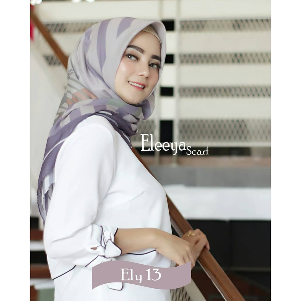 HIJAB SEGIEMPAT MOTIF ELY 13 II Eleeya Scarf