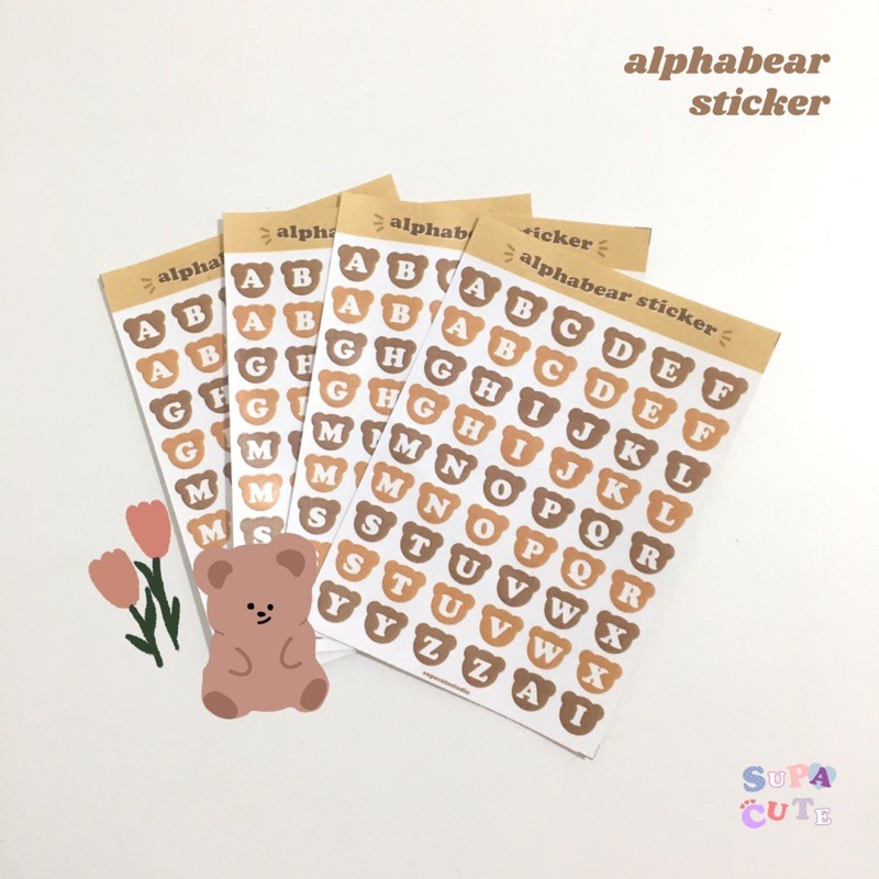 

Alphabear Sticker | Supacute Studio |sticker deco polcos journaling
