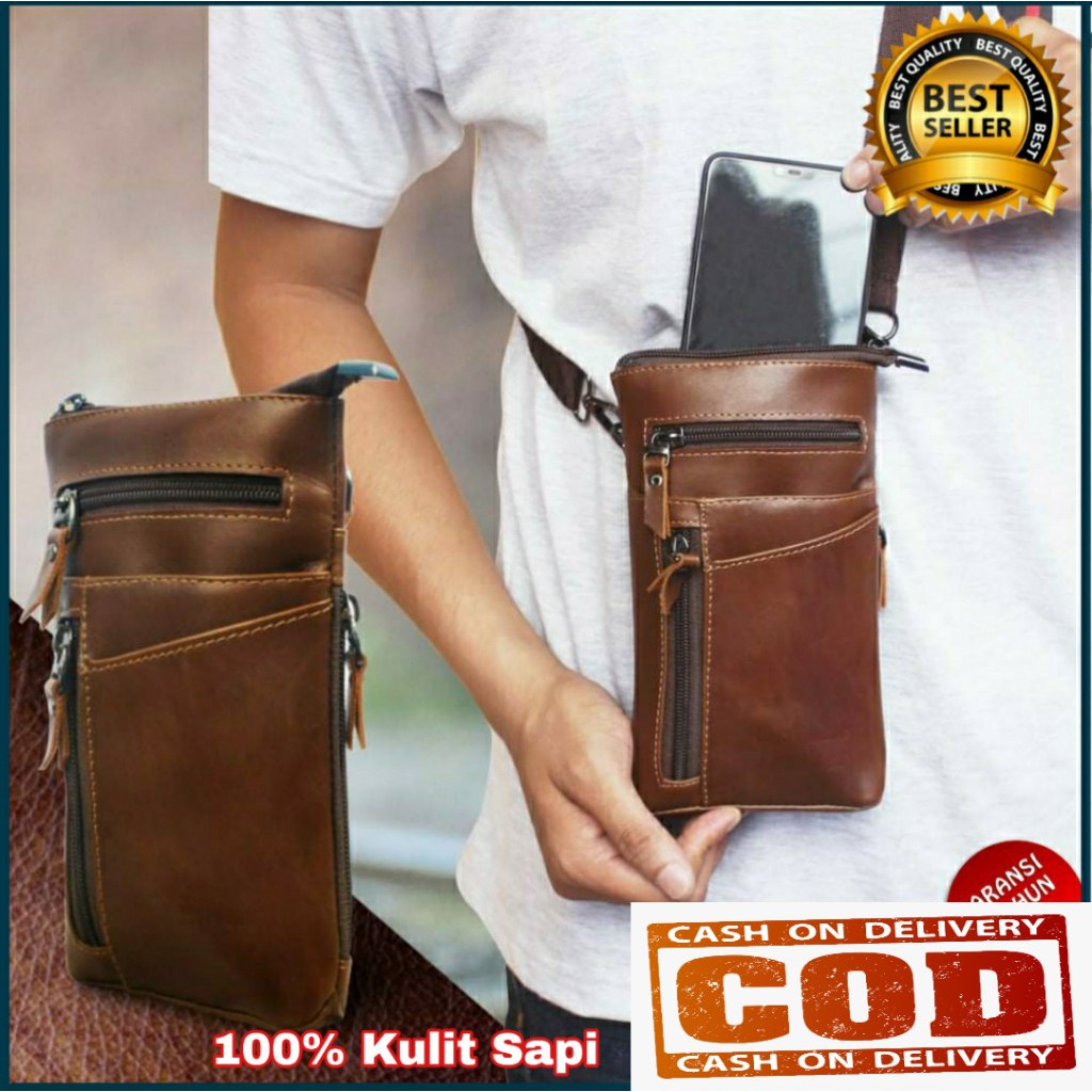 Tas Hp Pria Kulit Asli Serbaguna - Tas Hp Kulit Asli - Tas Pria Keren Kulit Asli T01