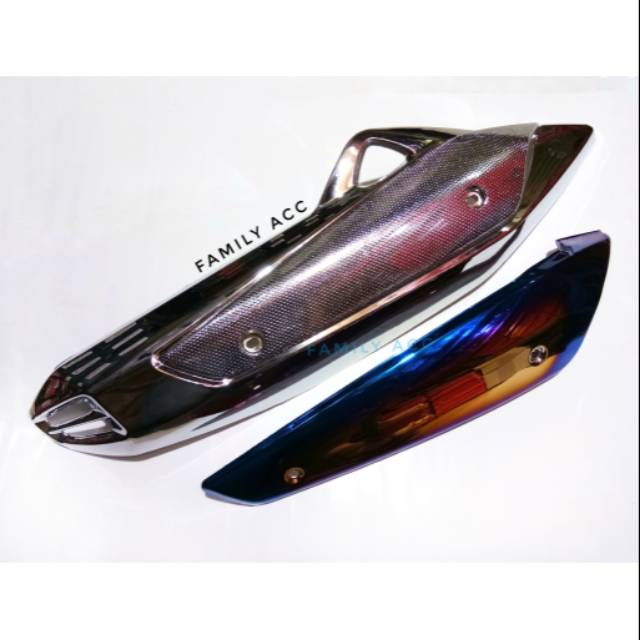 Cover Knalpot Tameng Knalpot Yamaha Nmax Crome plus Lis Knalpot Twotone 2 Tone Yamaha Nmax