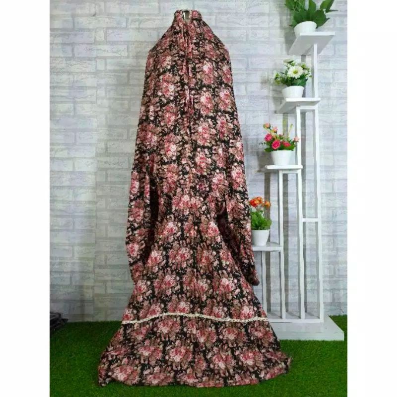 Mukena terusan katun jepang ori