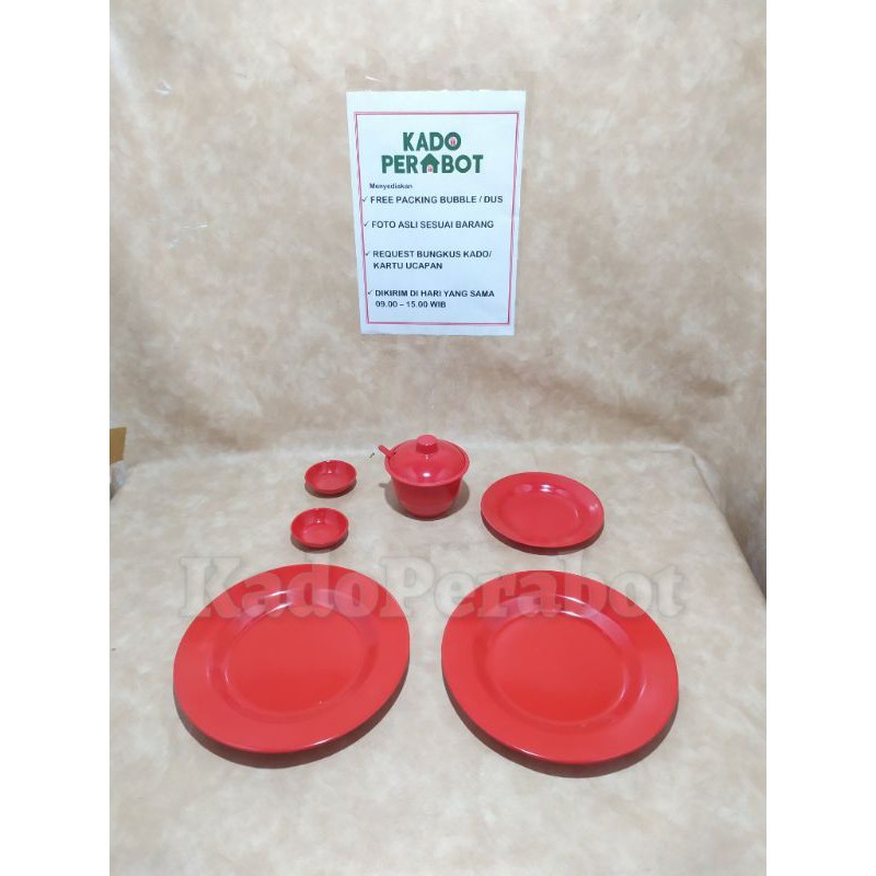 piring couple set - piring melamine pasangan set - piring saji cantik