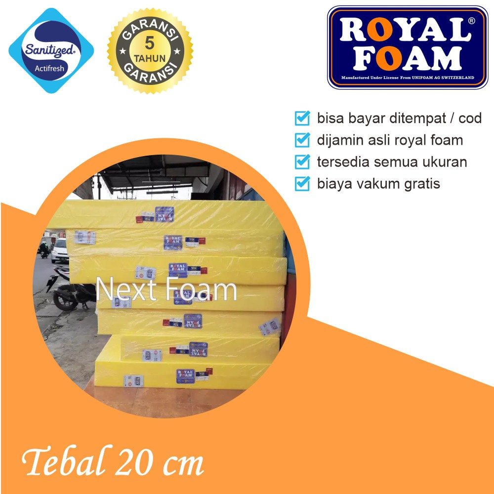 [Hanya Busa] Kasur Busa Royal Foam D16 Semua Ukuran Tebal 20cm Original Garansi 10 Tahun