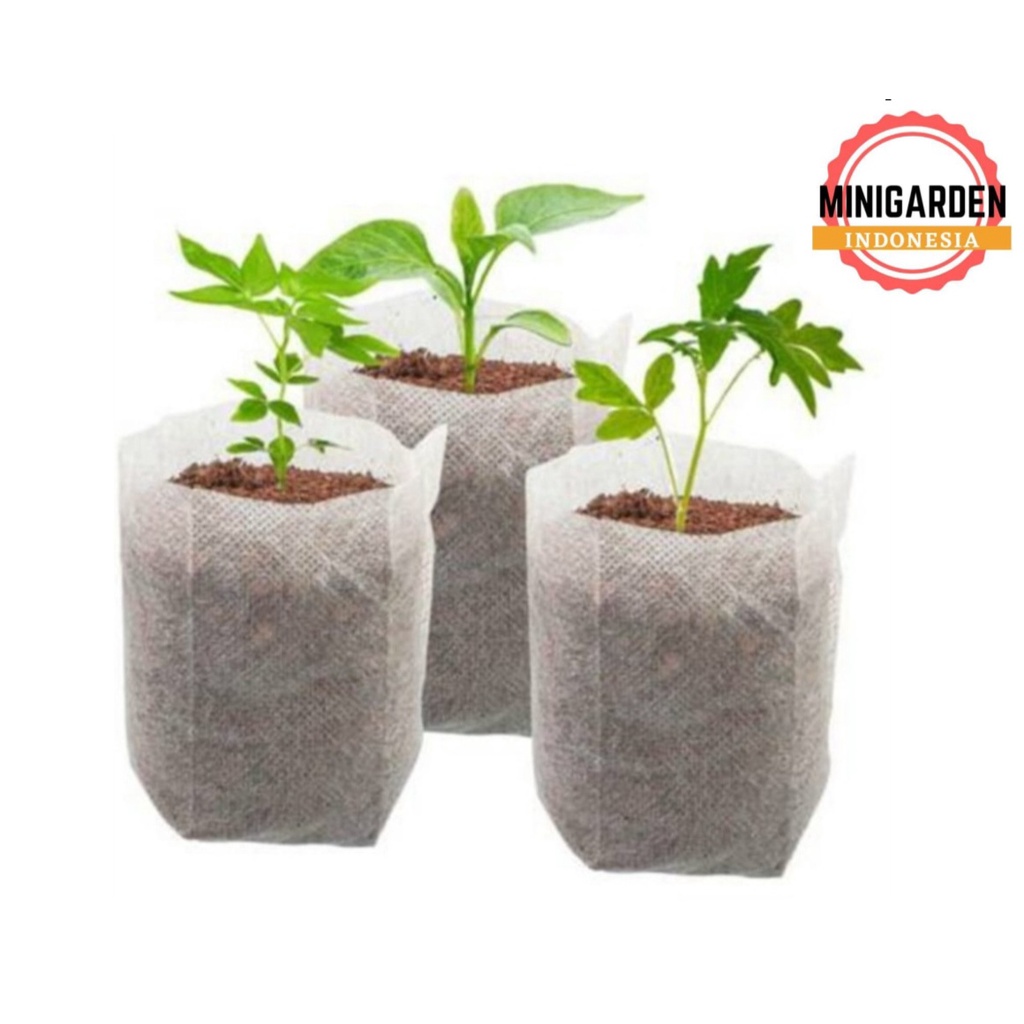 SEEDLING BAG PACK 100 LEMBAR pot biodegradabale polybag semai benih