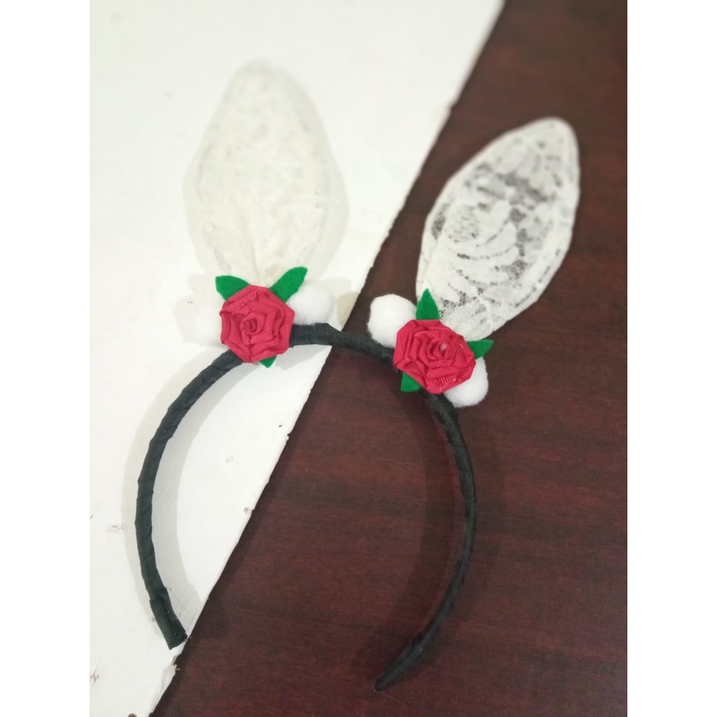 bando rabbit ear telinga kelinci kuping bandana lucu all size cute bendable