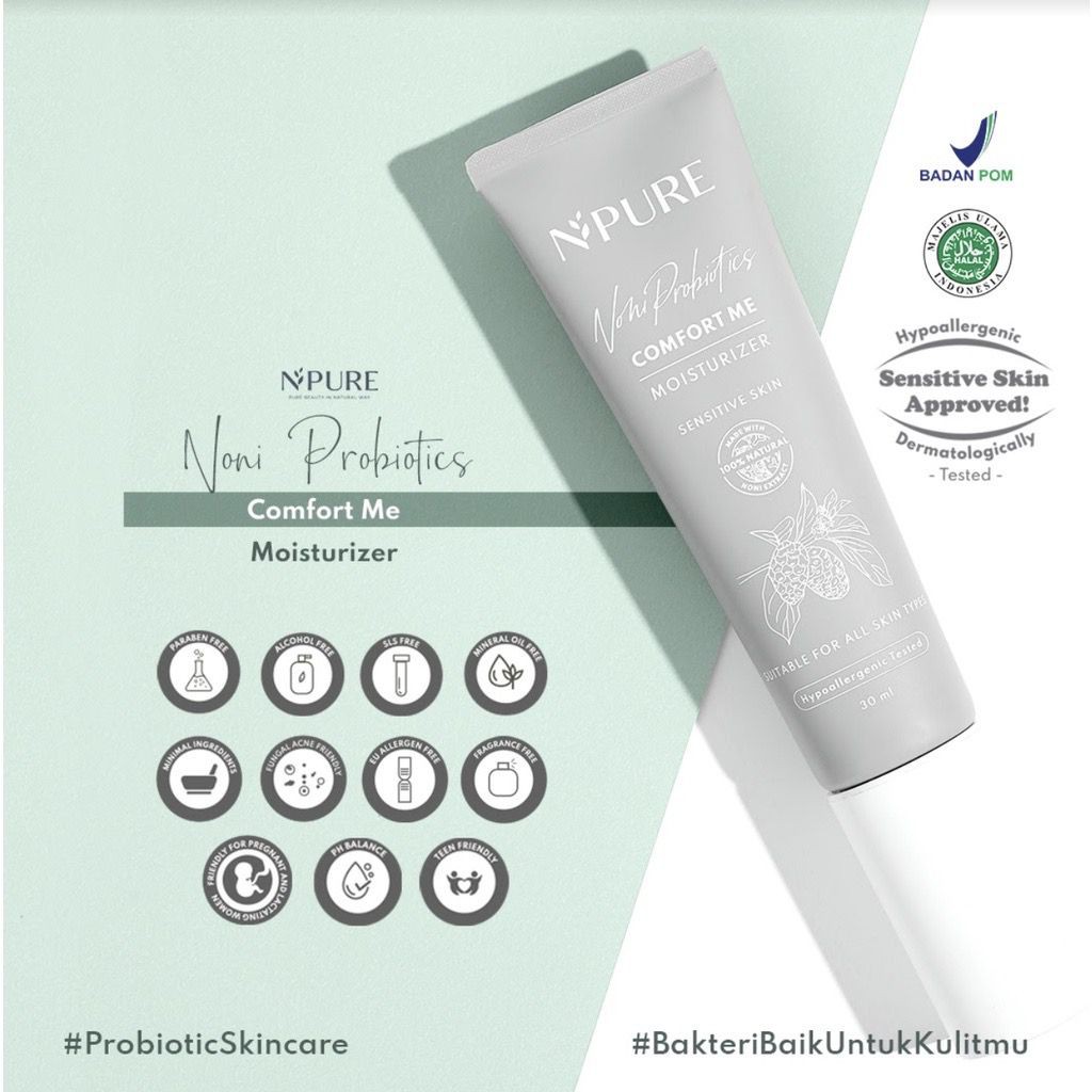 BPOM Npure Noni Probiotics &quot;Comfort Me&quot; Moisturizer Pelembab Wajah Kulit Sensitif Skin Comfort Me