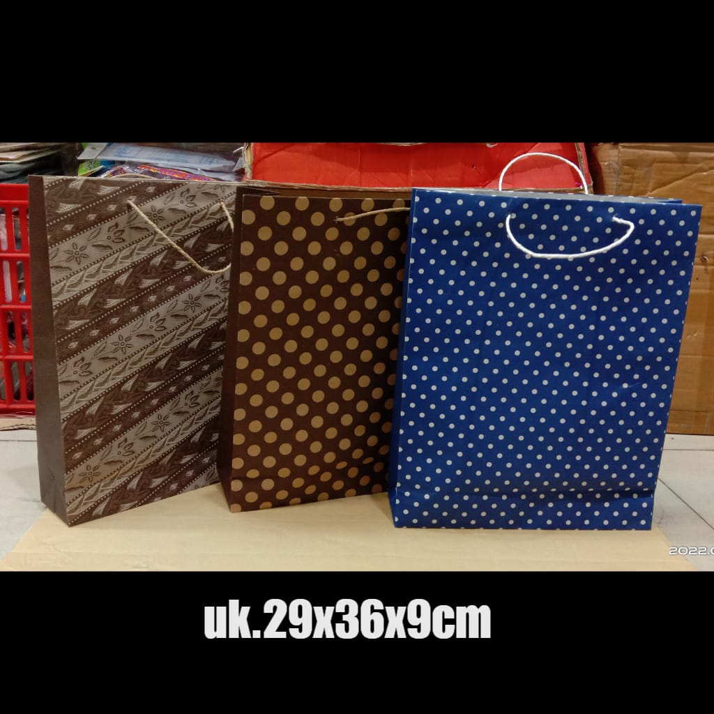 PAPPER BAG BATIK ,MOTIF PREMIUM ISI 12 PCS