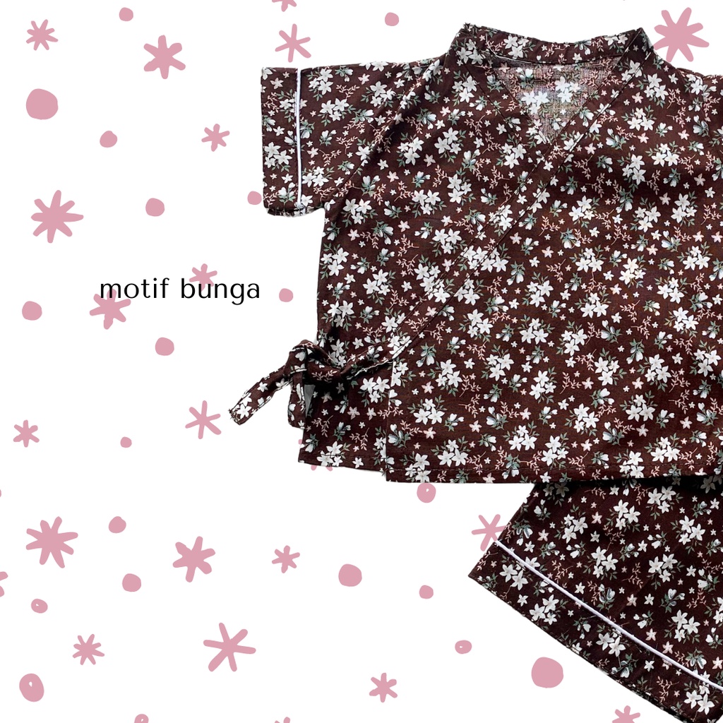 Kimono sakura setelan anak kimono jepang bayi 1-2 tahun baju rumah