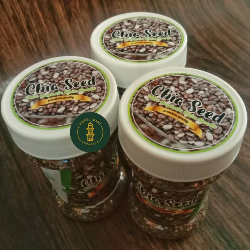 Chia Seed 100gr PREMIUM QUALITY (Free Sendok Kecil) - Organic Food Chia Seeds