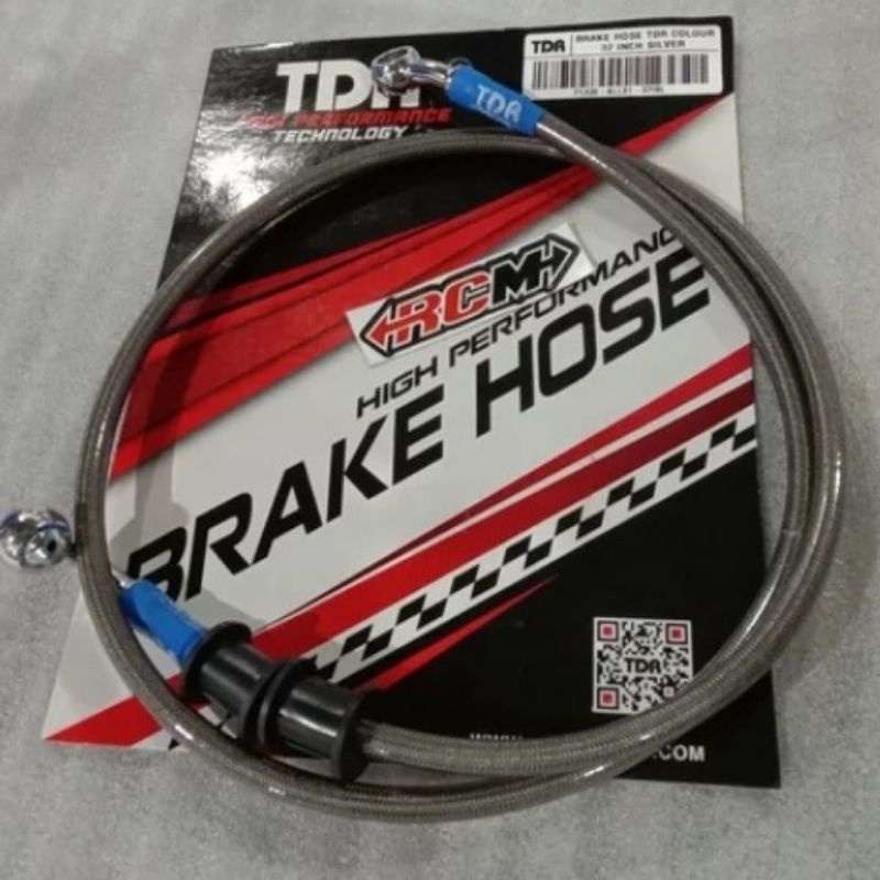 Selang rem tdr silver 37 inc 100cm brake hose tdr 37inc 100cm beat mio aerox vario 110’ vario 125