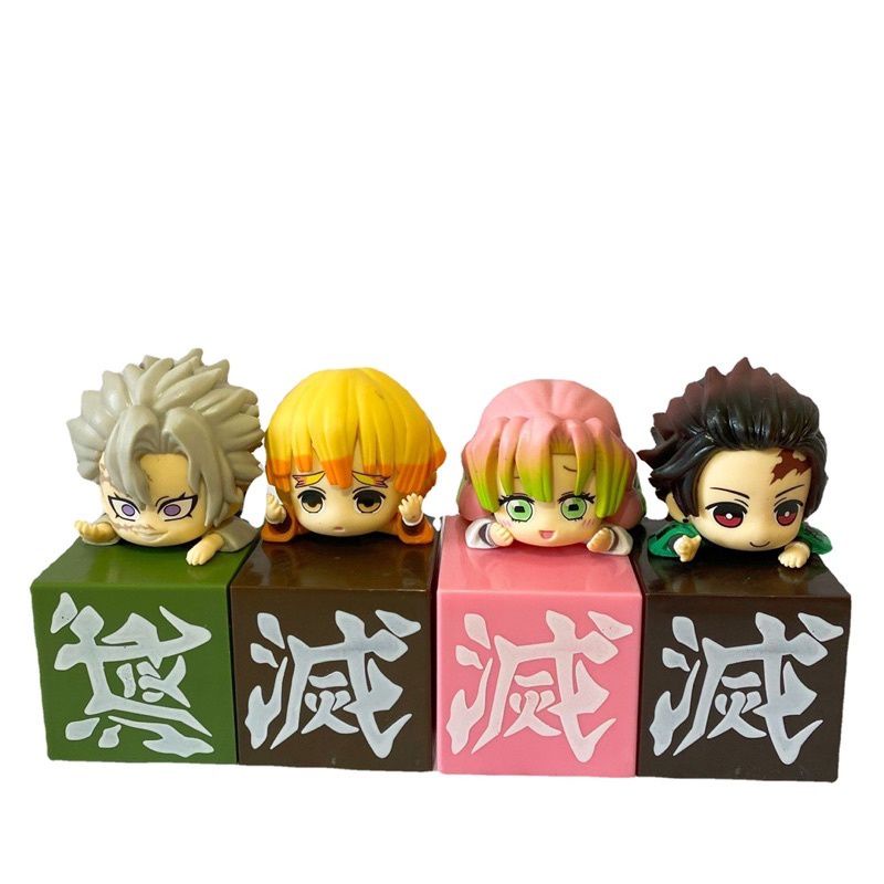 10cm Demon Slayer Mini Figure Tanjiro Nezuko Zenitsu Rengoku Shinobu Mitsuri Obanai Ornaments