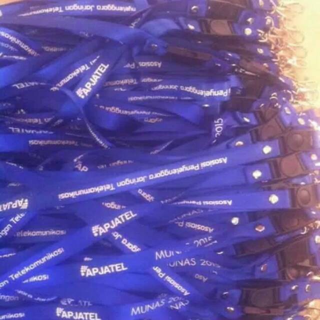 Tali Lanyard Name Tag PRINT SABLON CETAK Tulisan Tali Lanyard Name Tag PRINT SABLON CETAK Tulisan