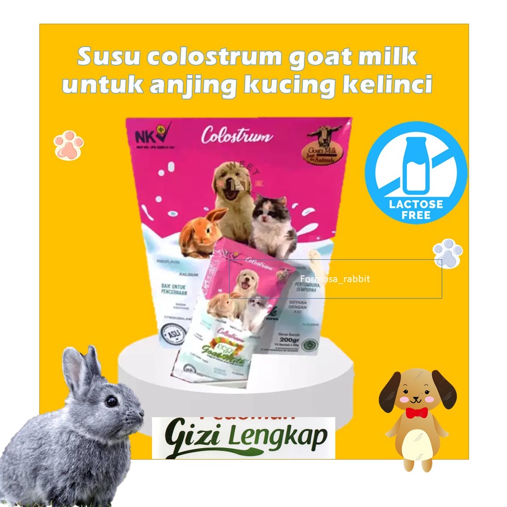 Ecopet Susu Kelinci Colostrum Goat Milk Susu Anak Kelinci Susu Kitten Susu anjing Colostrum Goat Mil