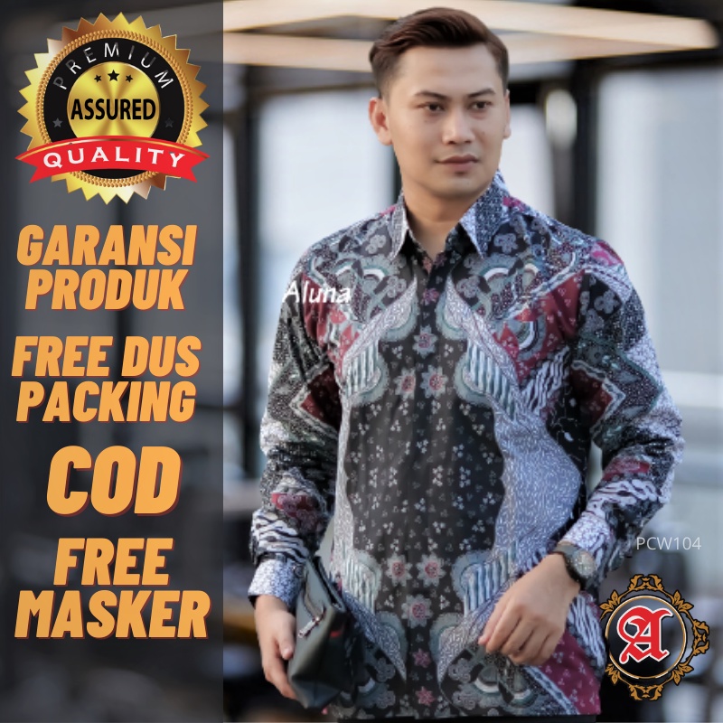 Batik Pria Solo Lengan Panjang Reguler Fit Full Furing Batik Pesta Original Bahan Katun Premium Bayi