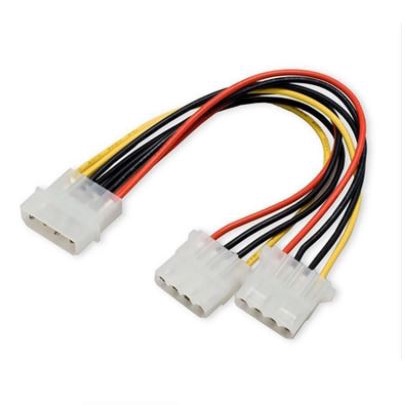 Cable molex ide 4 pin male to 4p molex female 2x splitter for cpu pc fan - Kabel molex extension