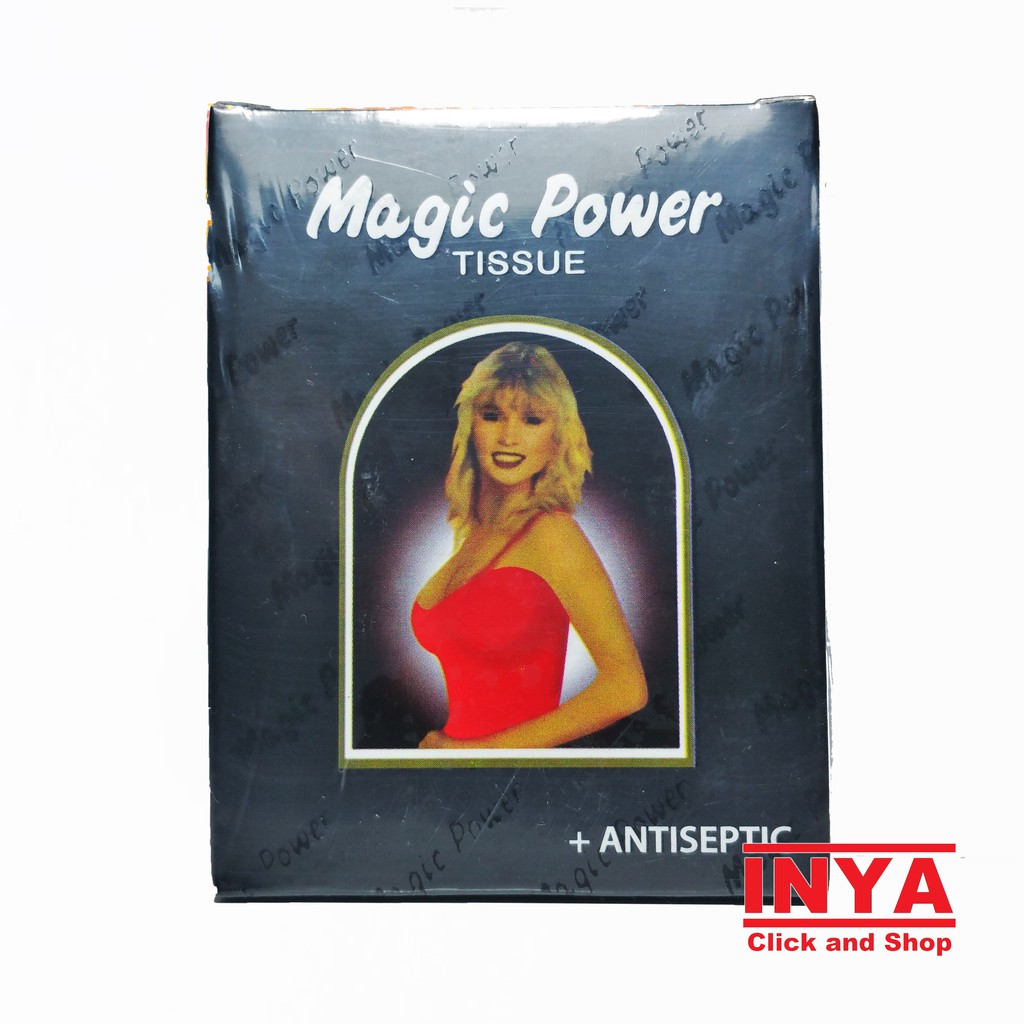 MAGIC POWER TISSUE ORIGINAL BLACK HITAM isi 6 Sachet - Plus Antiseptic