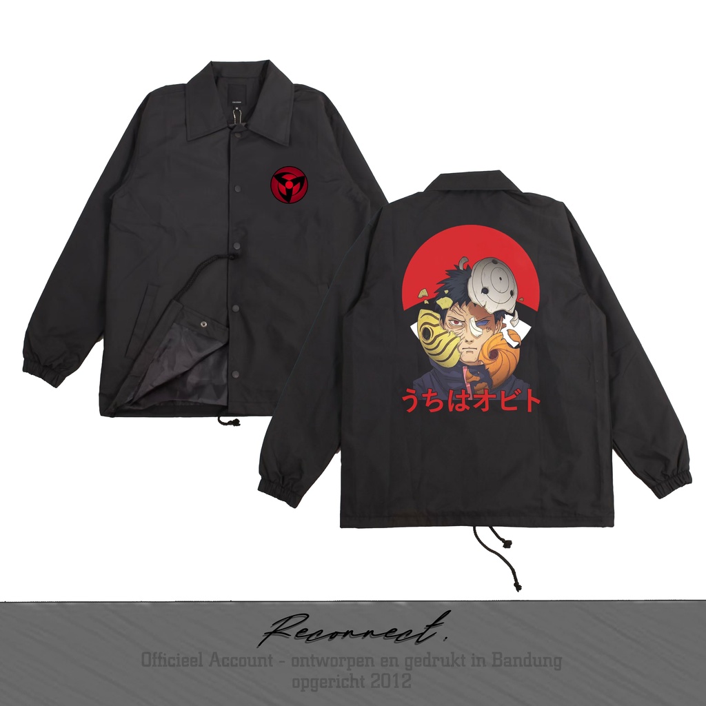 Reconnect Coach Jacket Naruto Uchiha Obito - Unisex Waterproof