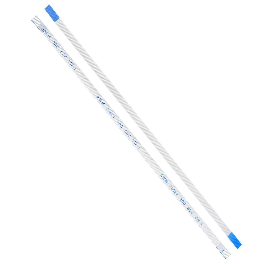 Kabel fleksibel Flexible Flat Cable 0.5 Mm 6 Pin P 150mm 15 cm TTL Ribbon AWM 20624 80C 60V VW-1