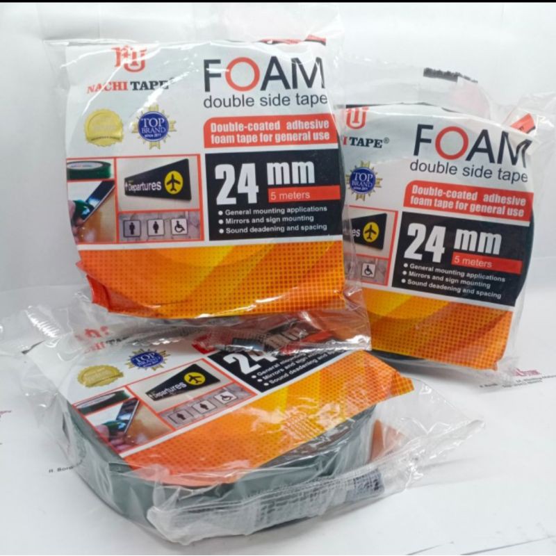 

double tape foam isolasi bolak balik hijau nachi 5 meter