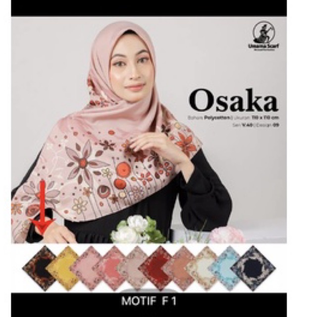 DHIA - VOAL OSAKA KRUDUNG SEGIEMPAT / HIJAB MOTIF / KRUDUNG SEGI EMPAT UMMAMA / COD / VOAL MOTIF