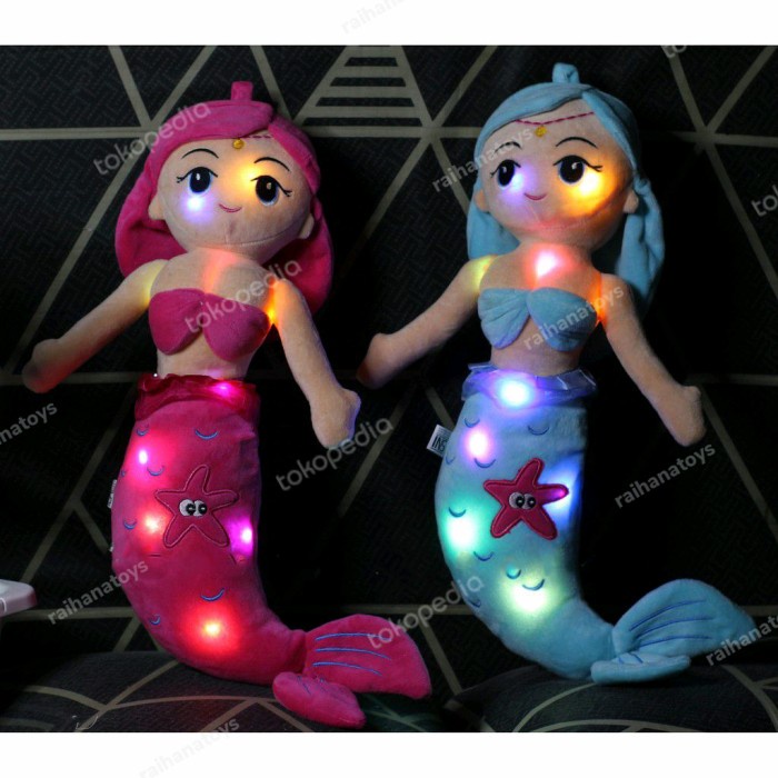 Boneka Mermaid Queen LED import, Boneka putri duyung Boneka Mermaid Ratu Queen Putri Duyung Import LED dapat Menyala Lucu dan Imut