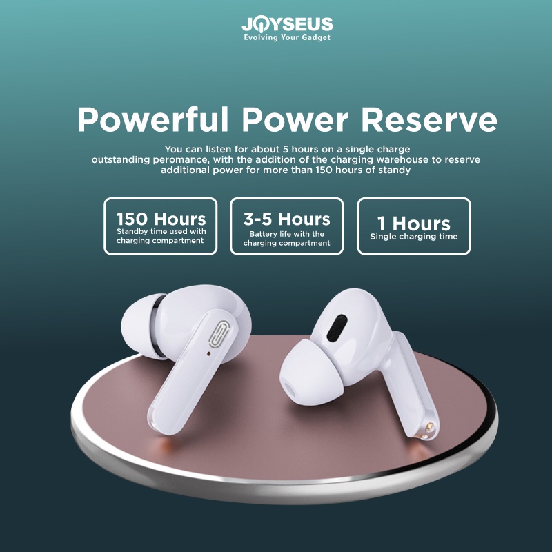 Earphone JOYT2 TWS Wireless Earphone Bluetooth 5.0 Mini Earbud Smart Touch - EP0030-2