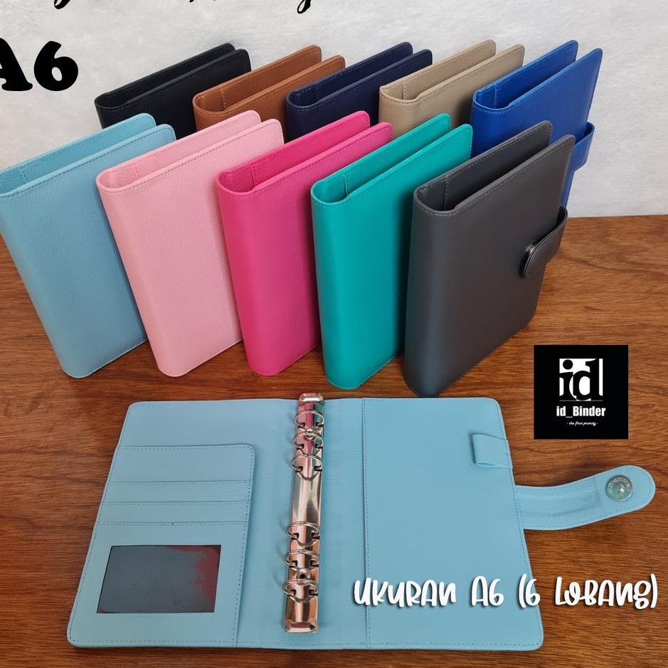 

Flash Sale - BINDER A6 6 LOBANG RING KULIT JERUK 10 WARNA PILIHAN UKURAN
