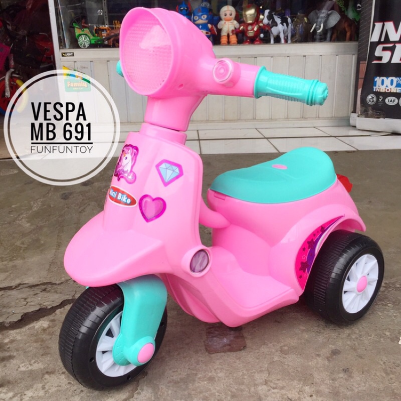 VESPA ANAK SHP MB 691 MAINAN VESPA ANAK DORONG MUSIC LIGHT