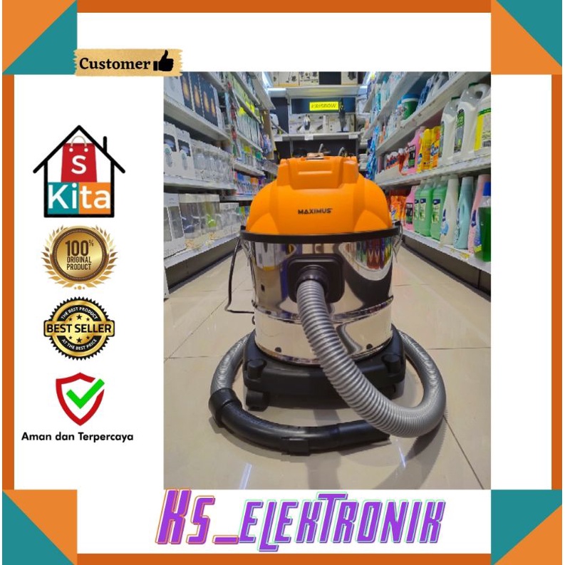 VACUM CLEANER MAXIMUS WET & DRY 15L/ALAT PENGHISAP DEBU MURAH