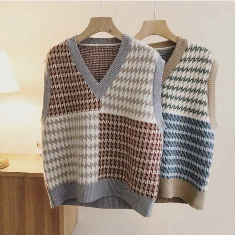 IMPORT WOMAN KNIT VEST WOOLBLEND KOREAN STYLE •HERA•  ROMPI RAJUT WANITA MUSIM DINGIN