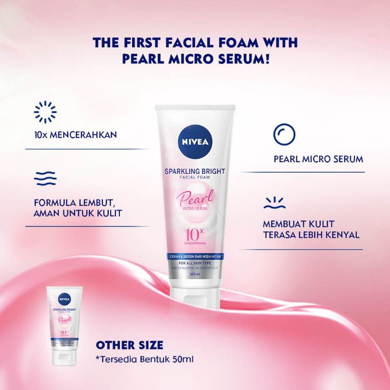 NIVEA Sparkling Bright Beauty Facial Foam - 100 ml