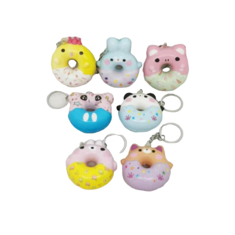 GANTUNGAN KUNCI SQUISHY DONAT - GANTUNG SQUISHY - GANTUNGAN SQUISHY MAKANAN - SQUISHY MURAH BERBAGAI