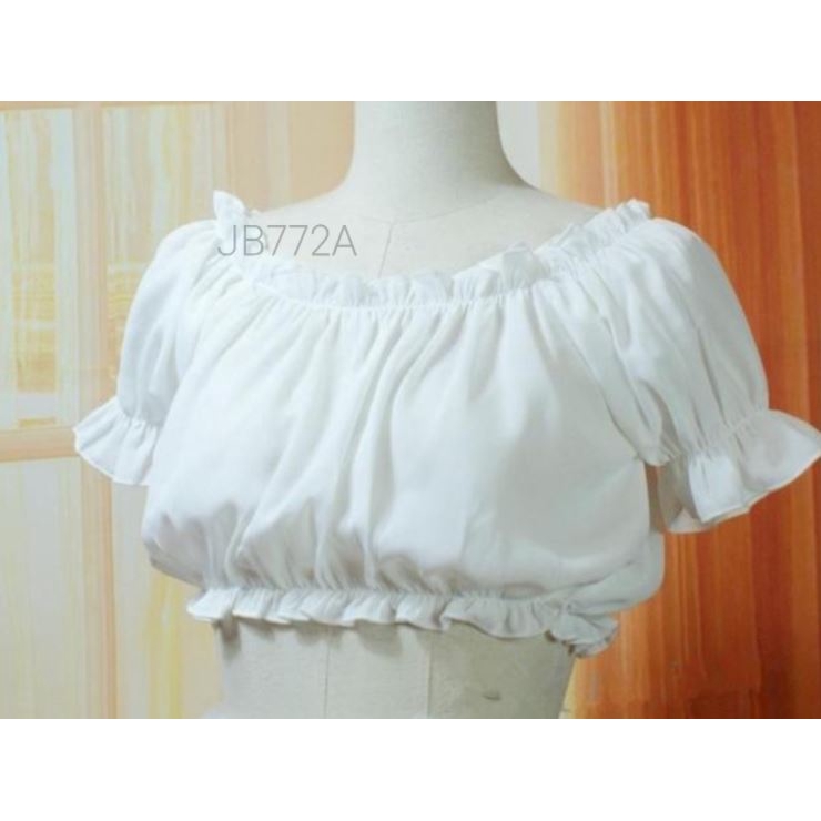 [Sabrina CROP 732 VE]Crop top wanita moscrepe