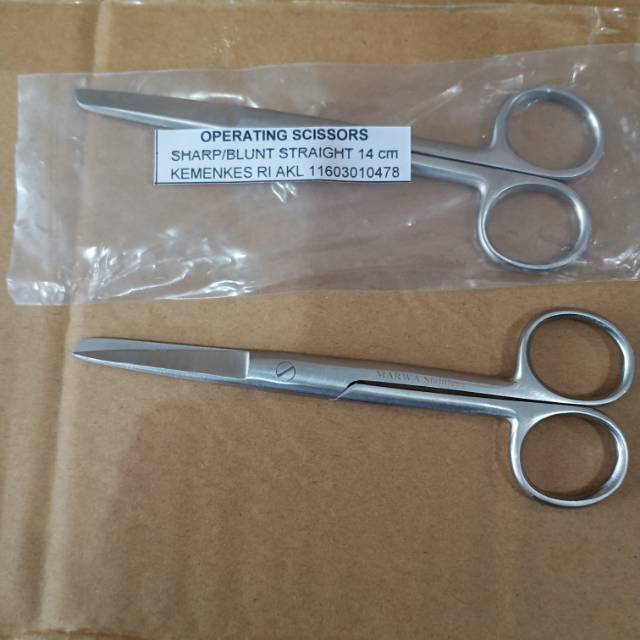 Operating Scissor Straight Sharp - Blunt / Gunting Operasi Gunting Bedah Lurus Tajam Tumpul