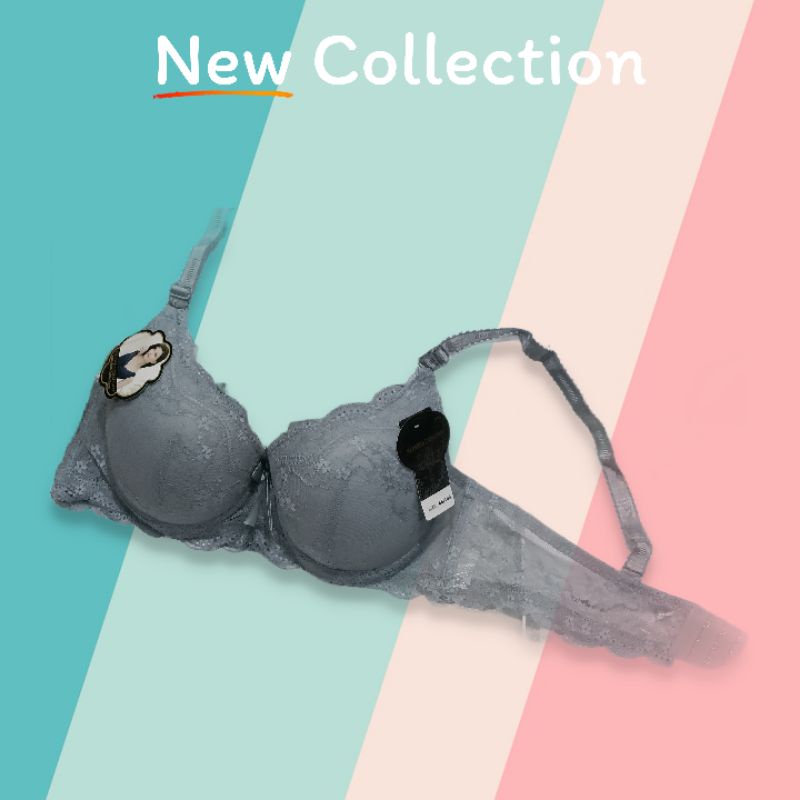 BRA WANITA JUMBO BH FASHION KAWAT BUSA TIPIS KAIT 3 Size 36-46 art 182#-4