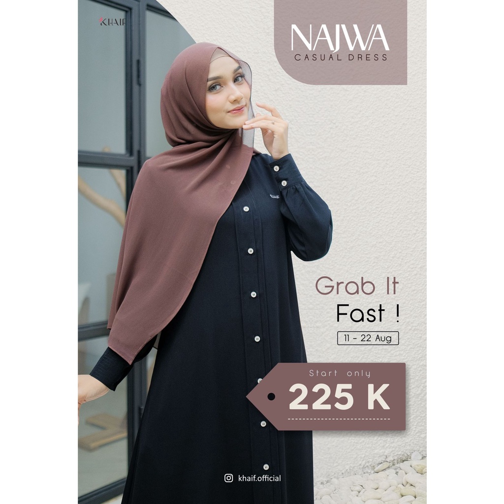TERBARU CASUAL DRESS NAJWA SERIES BY KHAIF OFFICIAL