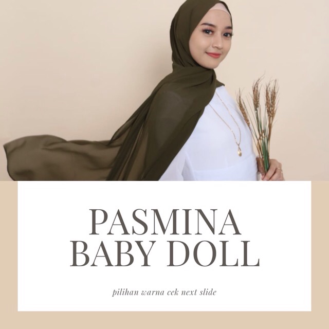 Pasmina Armani Umama / Pashmina Armani Umama ceruty / Pasmina Baby Doll (Jahit Tepi) / Pashmina ceruti polos / Pasmina Ceruty azzar / Pasmina Ceruti Baby doll