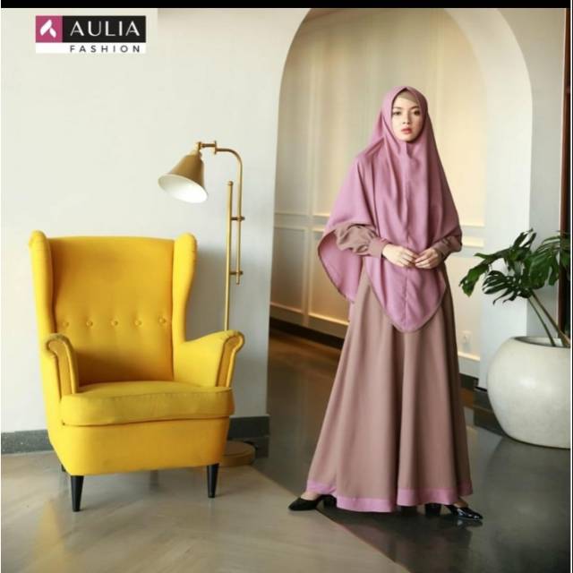Aulia Azeeza Khaki dusty pink