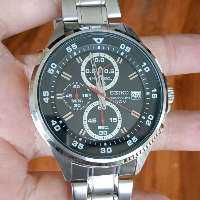 Seiko Chronograph Cal 4T57-00J0 Black Dial Like New