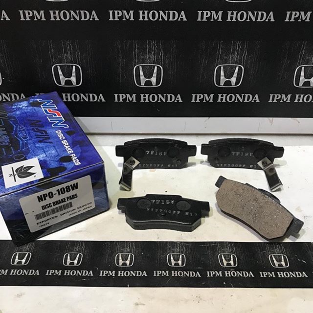 NP0 108 Nissin Brake Pad Kampas Rem Belakang Honda Jazz GD3 GE8 City GD8 GM2 Civic Genio Ferio