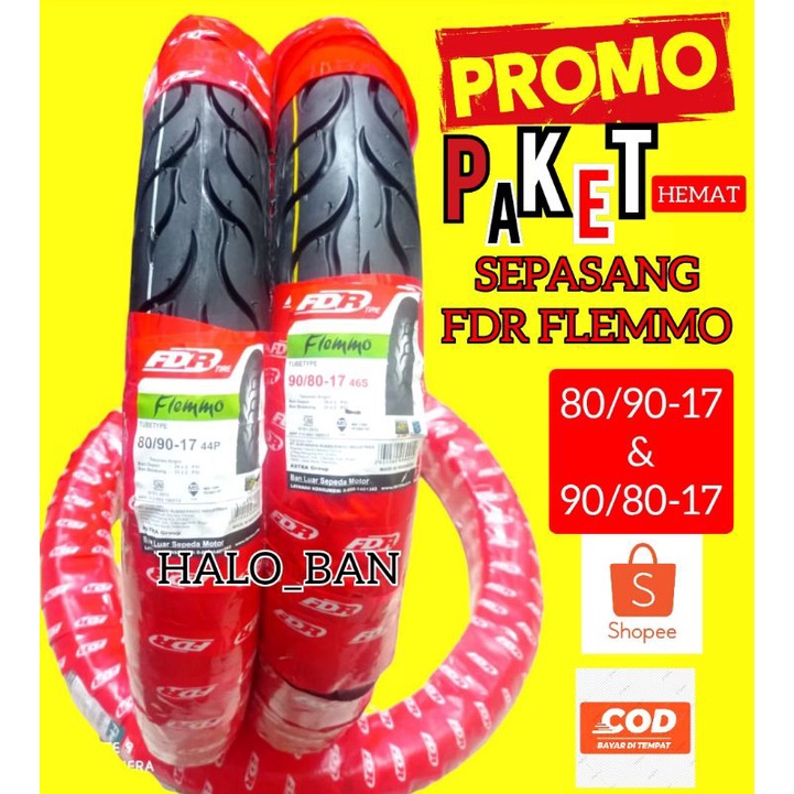 sepasang ban fdr flemmo 80/90-17 dan 90/80-17 ban honda revo satria jupiter mx supra viksion vega ba