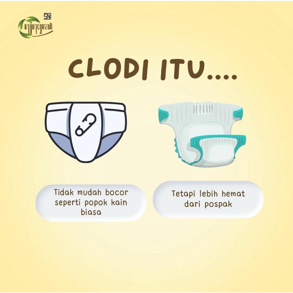 NINGRAT Popok Bayi Kain Cuci Ulang Clodi AIO Pull Up Pants Celana Ningrat Reguler BB 5-17 Kg  Popok Pampers Cuci Ulang