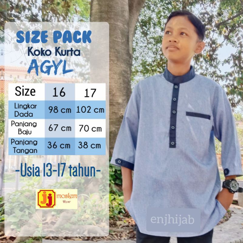 Fashion Muslim Remaja Baju Koko Anak Tanggung | Atasan Anak laki Laki SMP SMA